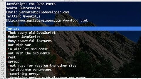 JavaScript the Cute Parts - Venkat Subramaniam