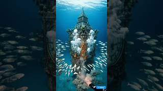 Under Water Clock Tower Shocking View  #UnderwaterDiscovery #exploreocean #clocktower #underwater