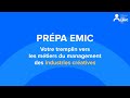 Prpa emic  votre tremplin vers les mtiers du management des industries cratives