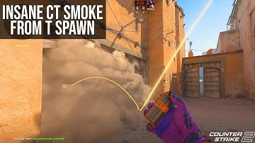 CS2 Dust - How To Smoke CT From T Spawn (Tutorial)