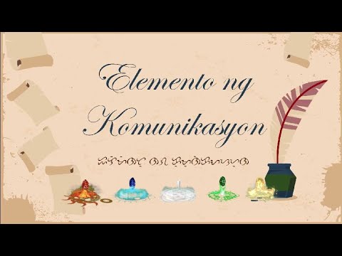 Mga Elemento ng Komunikasyon ( Pre-recorded Discussion Video)