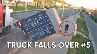 TRUCK FALLS OVER --- Insane car crashes and driving fails #5