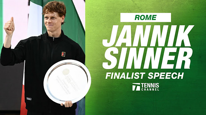 Jannik Sinner Finalist Speech | 2025 Rome