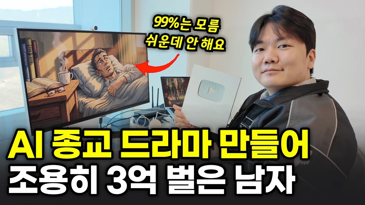 “시니어 사연 채널 그만하세요” AI 종교 드라마 유튜브로 1년 동안 3억 벌은 남자