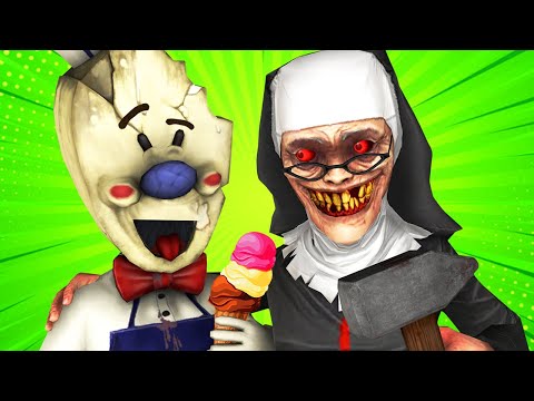 Видео: Мороженщик VS Злая Монахиня (Секретная Концовка Пародия Ice Scream 3 Evil Nun Хоррор 3D Анимация)