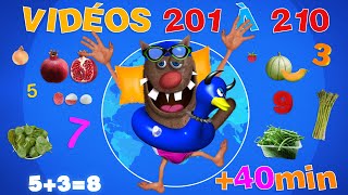 Foufou - Apprendre aux enfants tout en s'amusant (Learn with Fun For Kids - Videos 201-210) 4k