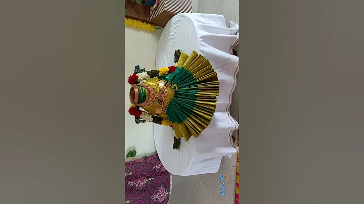 Saree Decoration | Easy Saree Draping For Varamahalakshmi Festival #varamahalakshmi #sareedraping