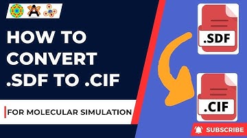 How to convert .sdf file to .cif file format | file conversion | VESTA | Avogadro Software | #vasp