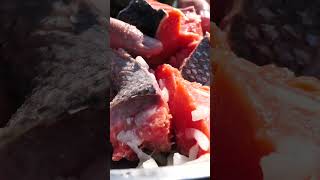Шашлык из чавычи на мангале #рыба #рецепт #шашлык