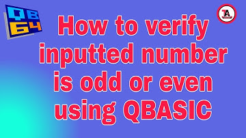 How to verify inputted number is odd or even using QBASIC || Subscribe TechnoAbhijeeT
