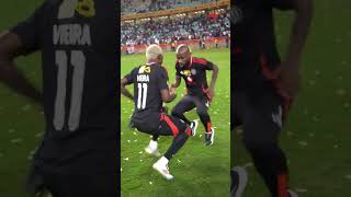 Gilberto U0026 Makhaula Dance Celebration mtn8 Final Orlando Pirates 3  1 Stellenbosch Fc