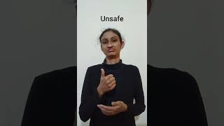Unsafe #englishwords #indiasignlanguage #unsafe