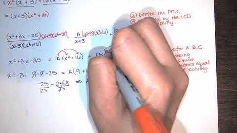 26. Partial Fraction Decomposition - Part 4 - Linear and Irreducible Quadratic Factors