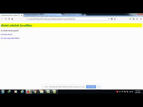 Video: Cara Menukar Warna Pautan Dalam Html