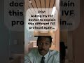 I understand the gist, but why is this going to be different? #ivf #ivfprotocol #infertility #ttc