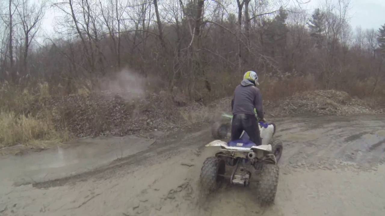Riding in sand pits and trails - YouTube