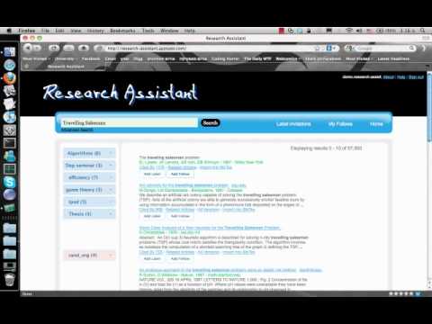 research assistant tutorial