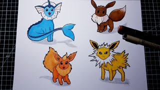 Comment Dessiner Evoli Et Ces Evolution Dessin Pokemon Facile Youtube