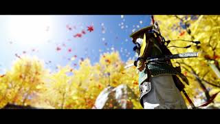 Ghost of Tsushima Live Wallpaper (Samurai Right, Yellow/Red Leaves) Photomode Free Download