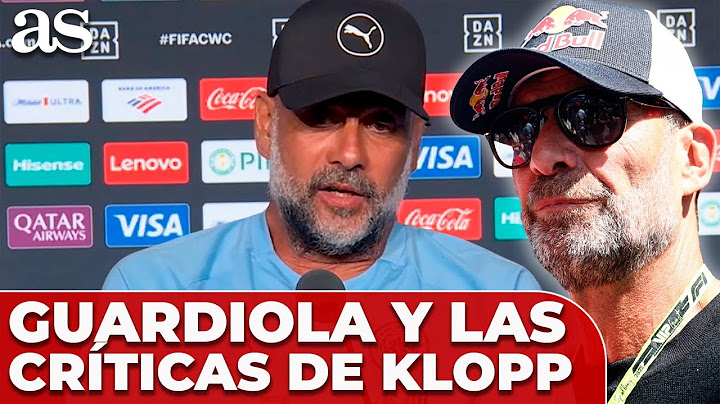 PEP GUARDIOLA entiende las CRÍTICAS de JÜRGEN KLOPP sobre el MUNDIAL DE CLUBES