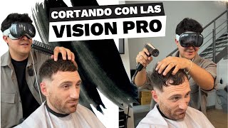 Barbero corta con las VISION PRO 😎 Herramienta para trabajar 🤔❓