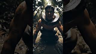 The Giant Python Attack🐍 the Human #Survival #Prehistoric #Shorts