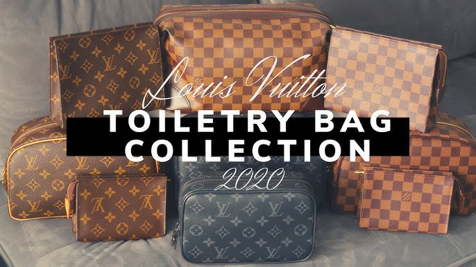 LOUIS VUITTON TRUTH DAMIER EBENE MAKEUP POUCH BAG BROWN-DD5635