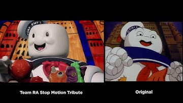 The Real Ghostbusters Intro vs Stop Motion Halloween Costume