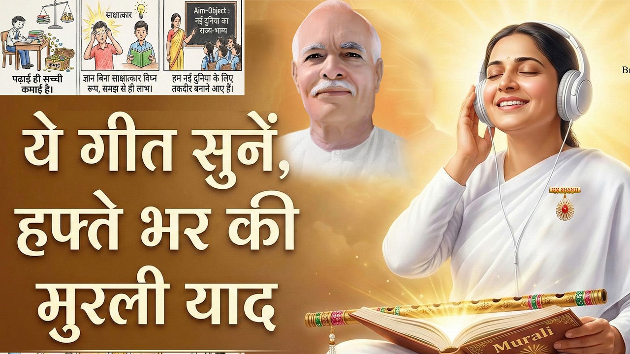 Murli Drawings + MURLI SONGS = 1 हफ्ते की मुरली पक्की! FEB compilation #murlisong #bksongs #bkmurli