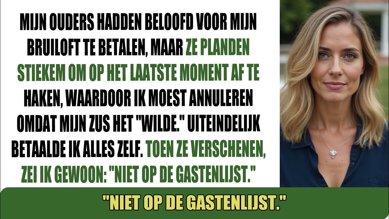 Mijn ouders beloofden mijn bruiloft te betalen maar annuleerden omdat mijn zus 'het wilde.'