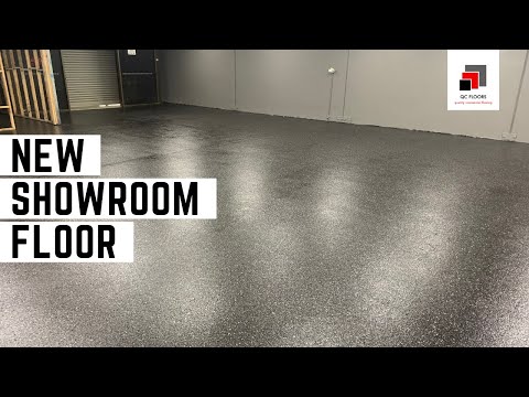 New Showroom Floor Applied With Our Decorative Commercial Epoxy Flake System