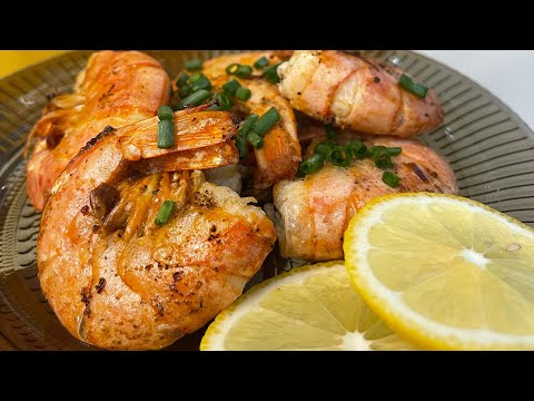 Лангустины жареные ( Аргентинские красные креветки ) пошаговый рецепт приготовления.