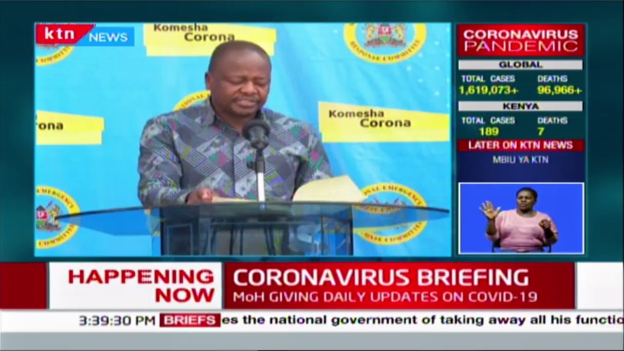 CS Kagwe: Today an additional 10 individuals will be discharged from Mbagathi CS Kagwe: Today an additional 10 individuals will be discharged from Mbagathi