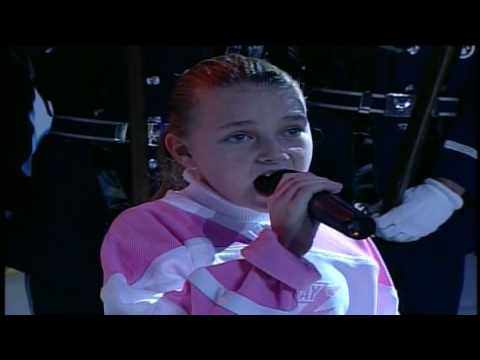 9 Year-old Sophie Robitaille performs the Star-Spa...