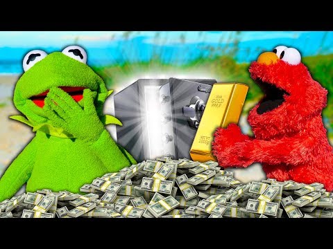 kermit-the-frog-and-elmo-find-$1,000,000-of-buried-treasure!