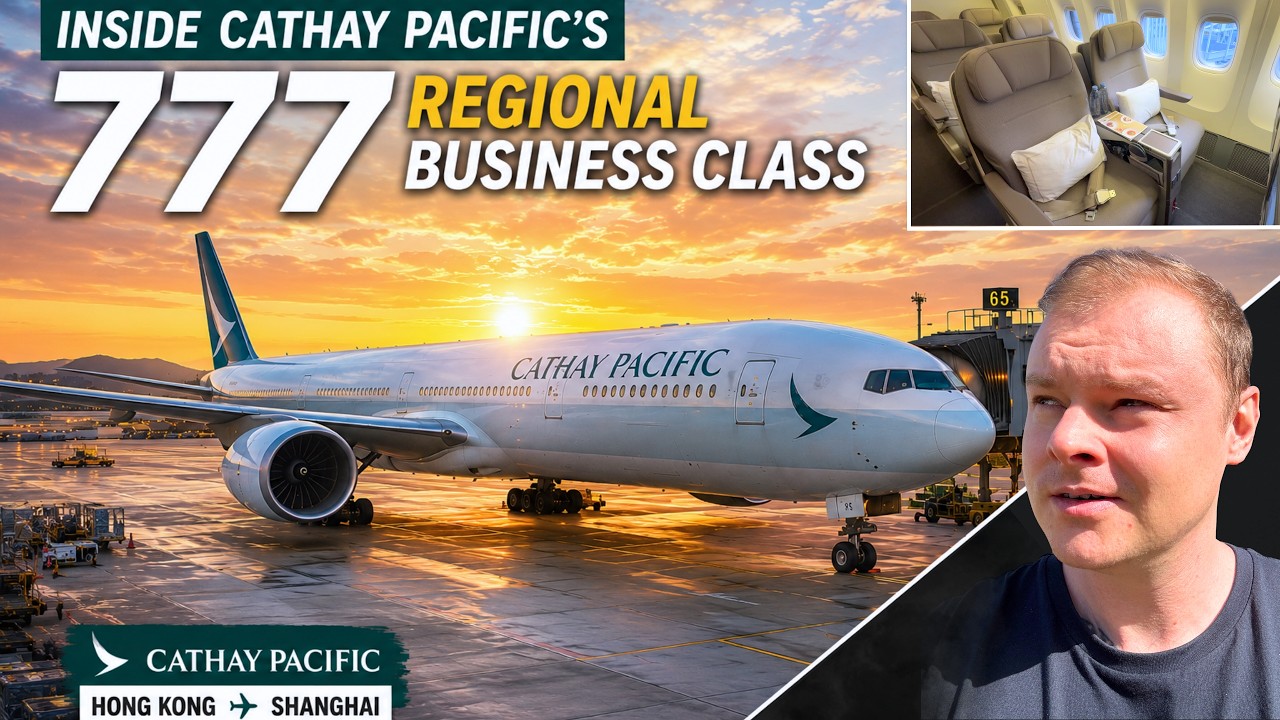 Inside Cathay Pacific's 777 Regional Business Class | Hong Kong to Shanghai