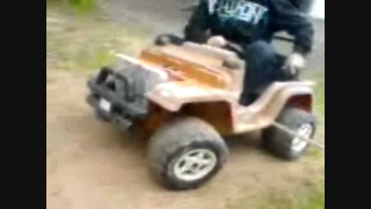 Power Wheels Drifting / Sliding and Crashes / Fails Pulled by an ATV