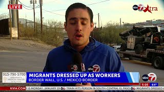 Celebrity Migrants dressed as construction workers seen illegally crossing the border into El Paso Profile