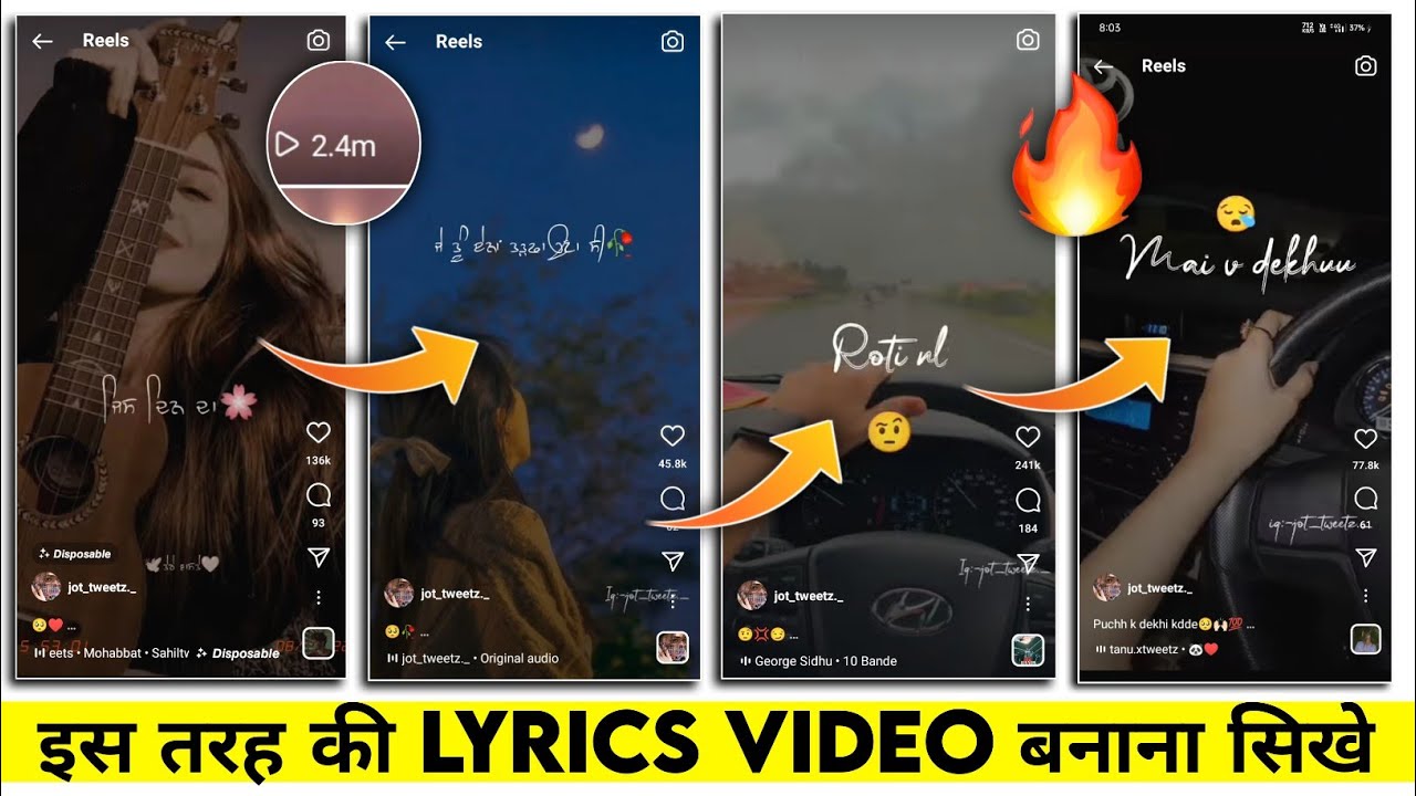 instagram lyrics video editing instagram reels viral video editing