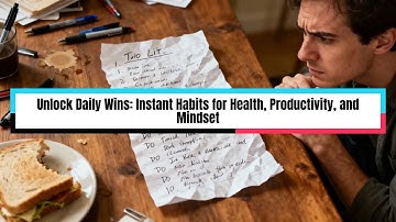 Unlock Daily Wins: Instant Habits for Health, Productivity, and Mindset