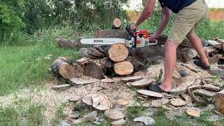 Stihl 400c 25” Bar Cutting