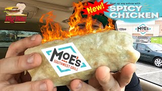 Moe&#39;s Southwest Grill ⭐NEW! Spicy Chicken Burrito⭐ Food Review!!!