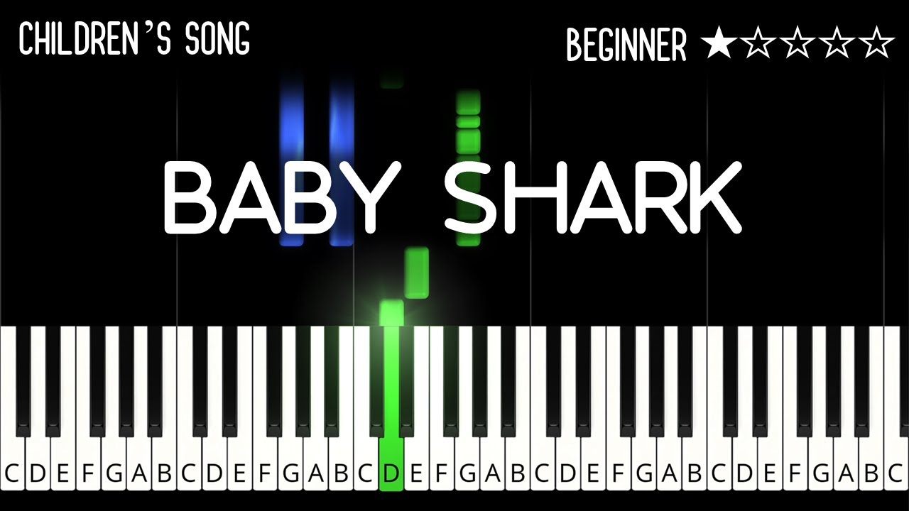 Baby Shark (Piano Tutorial) #babysharkpiano #babyshark #easypianotutor, baby shark piano