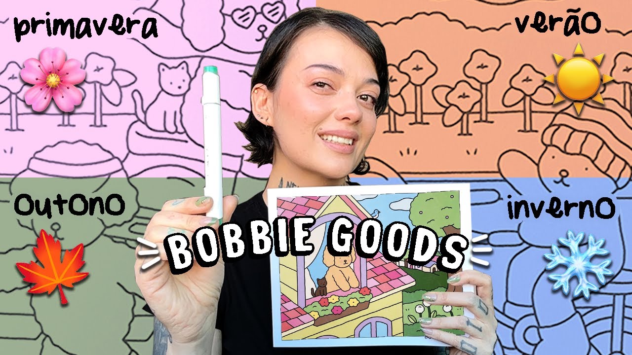 PINTANDO BOBBIE GOODS COM AS 4 ESTAÇÕES EM APENAS UMA PÁGINA! - SERÁ QUE FICOU BOM?