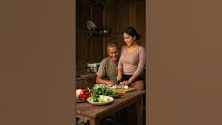 Bangun tidur, langsung menyiapkan sarapan! Eh bapak mertua udah nongkrong aja di dapur