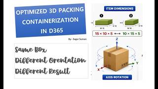 Optimized 3D packing containerization things to be careful about in D365.