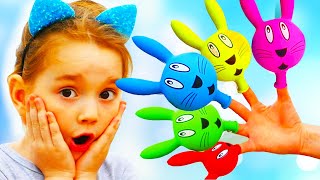 Daddy Finger family Nursery Rhymes | SoNikA play and learn Colors with Balloons