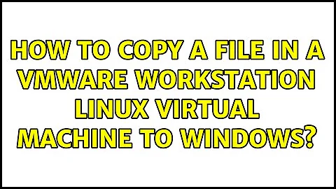 How to copy a file in a VMware Workstation Linux virtual machine to Windows? (2 Solutions!!)
