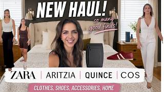 I Went Shopping at Zara, Aritzia, COS & Quince | Try-On Haul & Honest Review