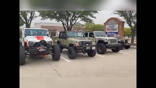 Jeep meet 2021 at Jeeps and Java McKinney Texas over 50 showed.